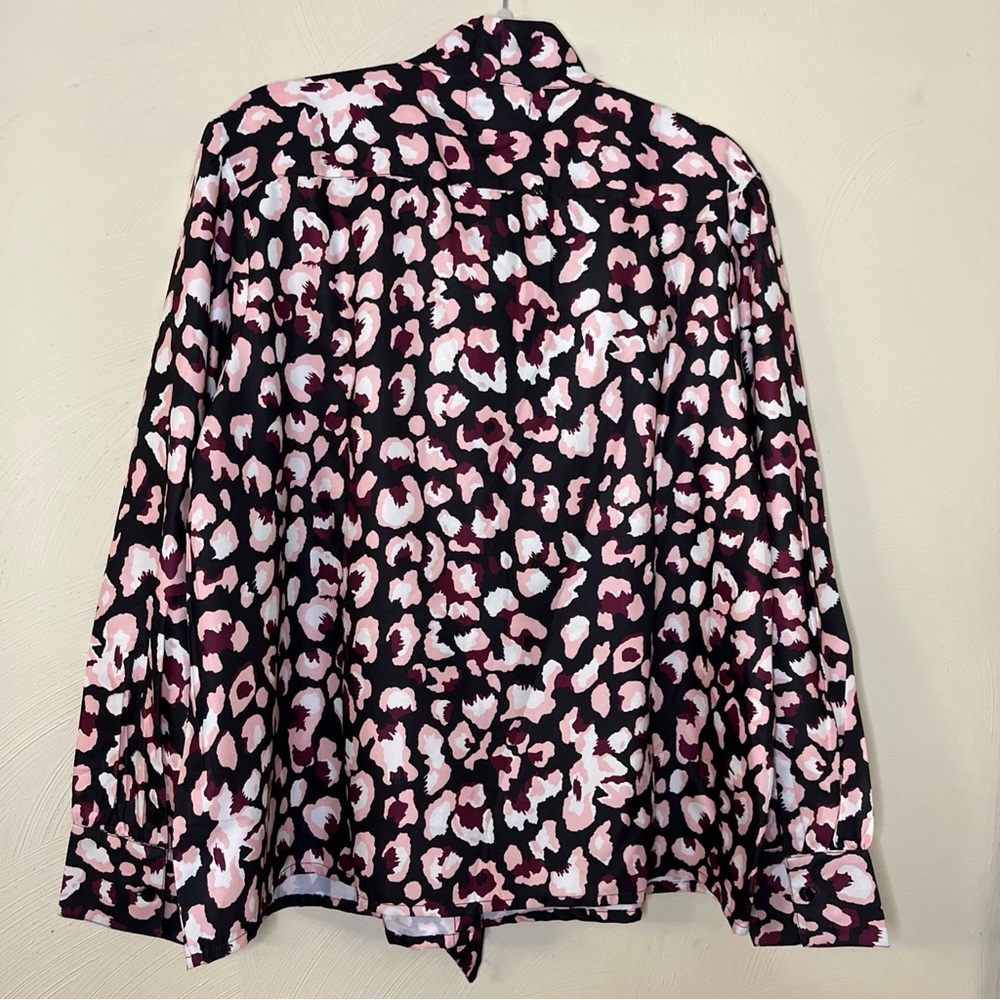 Charlie Paige Pink and Black Animal Print Blouse - Picture 8 of 11
